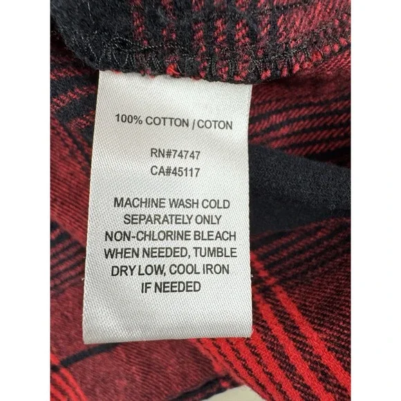 Natural Reflections Flannel Shirt Womens L Red Black Buffalo Check Plaid Outdoor - Picture 6 of 9